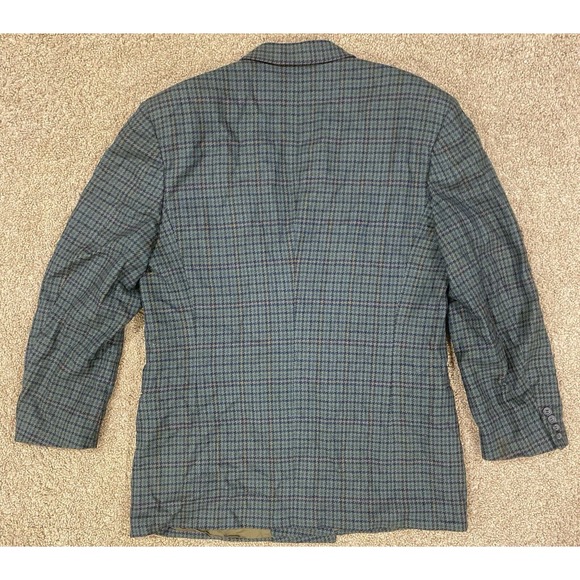 Canali Notched Lapel Sport Coat Mens 44/46L Green 2 Button Blazer 100% Pure Wool - Picture 4 of 16